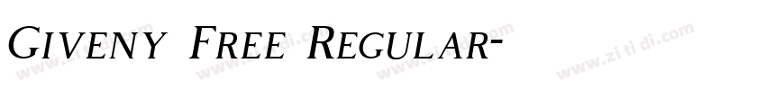 Giveny Free Regular字体转换